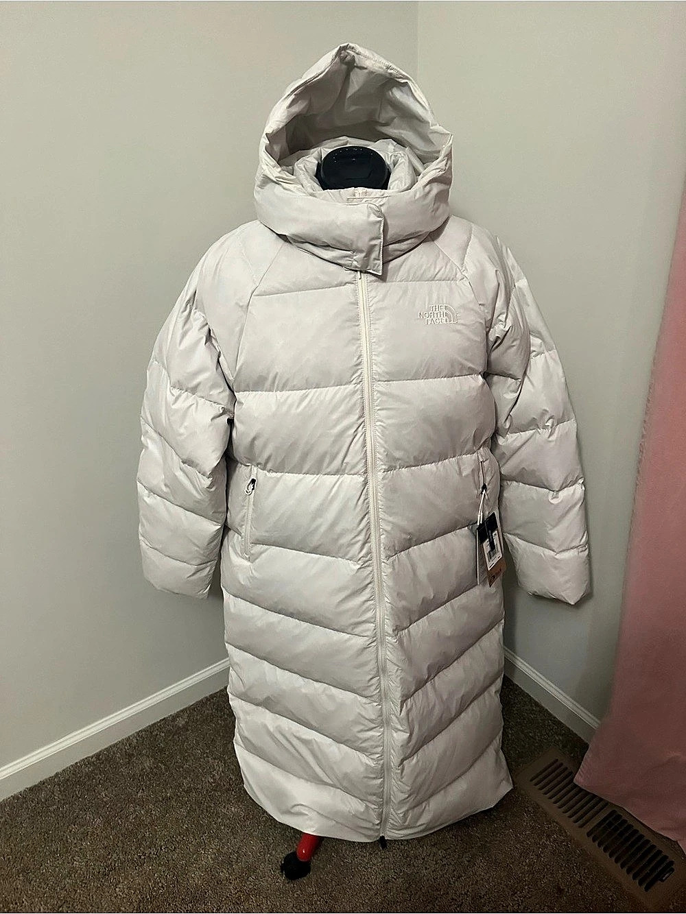 The North Face City L Down HD Parka Women's White Long Puffer Coat XL NWT